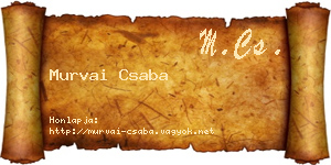 Murvai Csaba névjegykártya