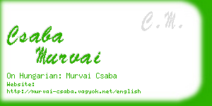 csaba murvai business card